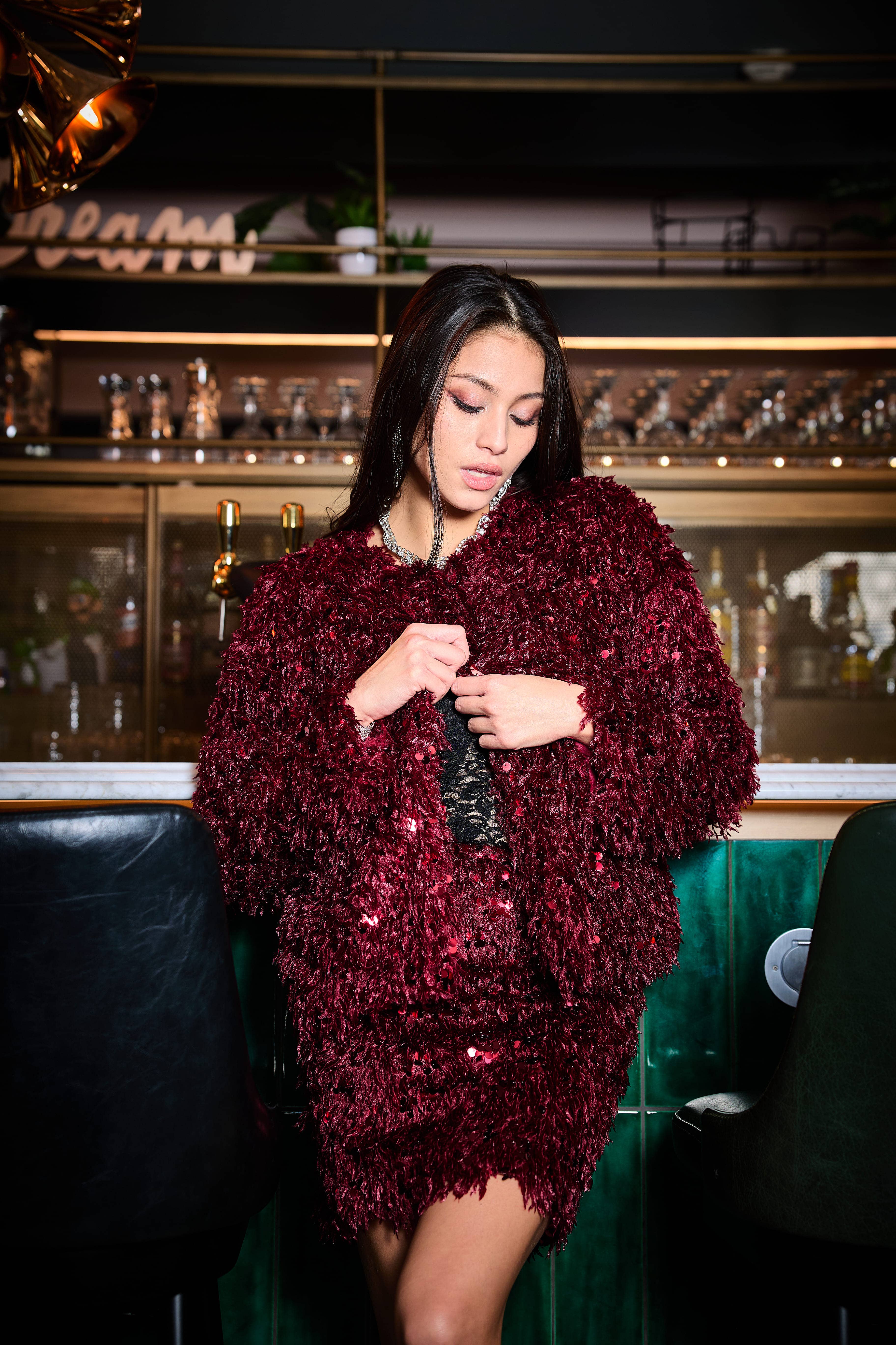 LUCCE - Venta al por mayor Falda - Mujer - Falda de plumas y lentejuelas - 16462