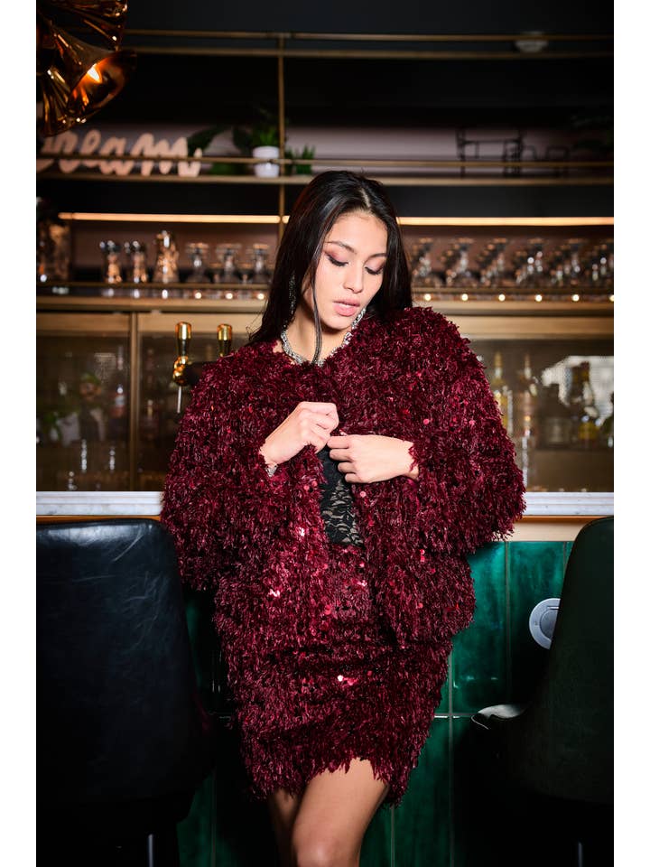 LUCCE - Wholesale Skirt - Women's - Feather and sequin skirt - 16462