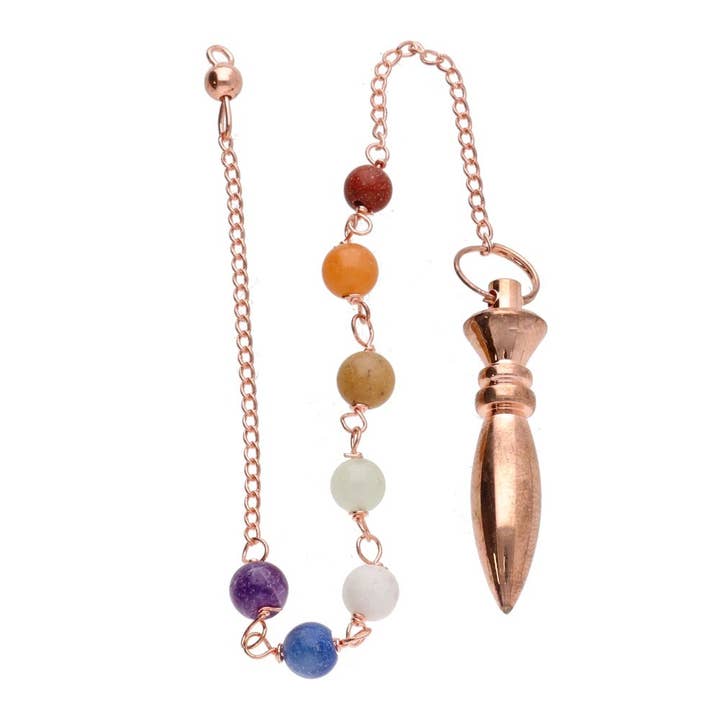 Vives de la Cortada S.L - Wholesale Pendulum Board - Copper Karnak Pendulum with Chakras (COB16)