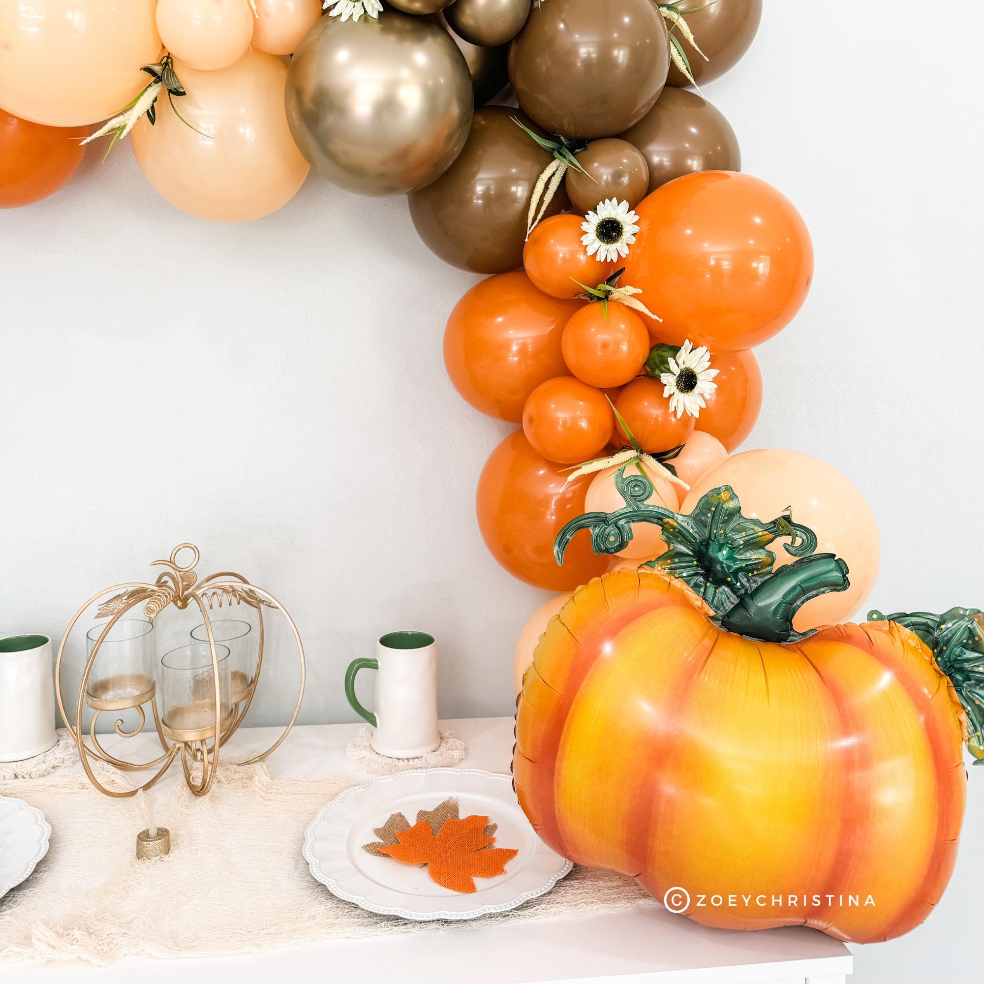 Zoey Christina – Großhandel Luftballons – Kürbis-Folienballon – Herbst, Ernte & Erntedankfest-Party5
