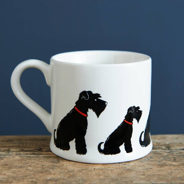 Sweet William Designs - Wholesale Coffee Mug - Mischievous Mutts Dog Mug - Schnauzer (Black)1