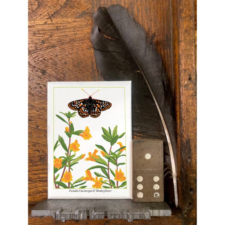 Rigel Paper – wholesale Magnet – RBU-738 Variable Checkerspot Butterfly Magnet1