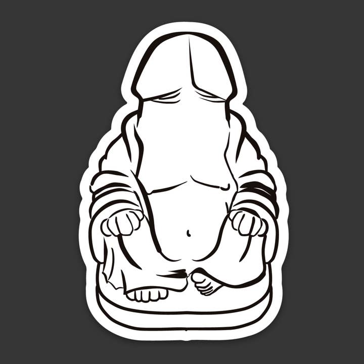 Penis Buddha Sticker for engroshandel hos Creativity Erupts