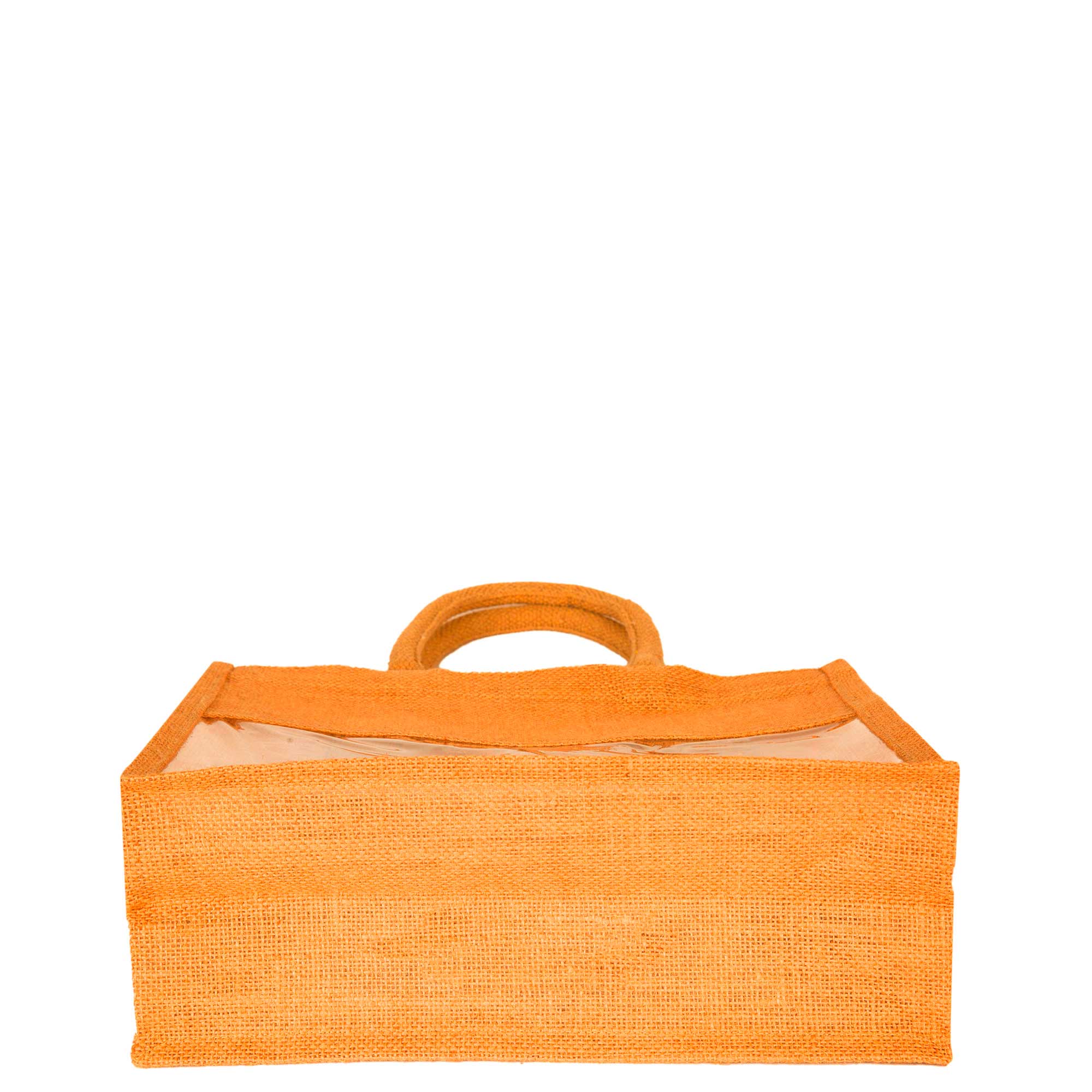 ecojutebags – wholesale Bärkasse - Unisex – Återanvändbara juteväskor – Set om 4 med PVC-fönsterpanel22