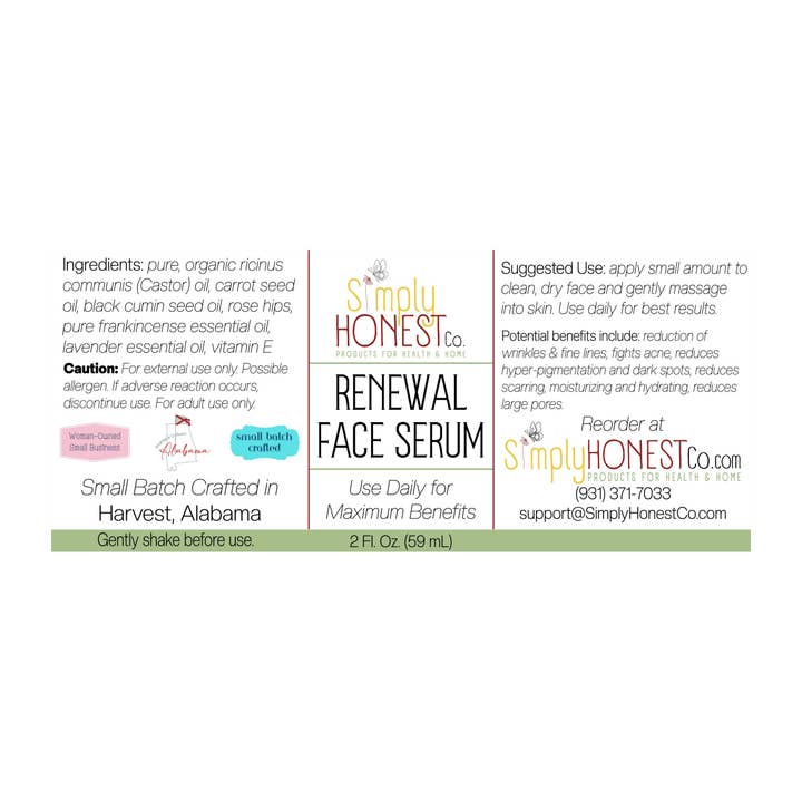 Simply Honest Co. - Vente Concentré/sérum pour le visage - Sérum régénérant pour le visage contre les rides, l'hyperpigmentation, l'acné et les cicatrices2