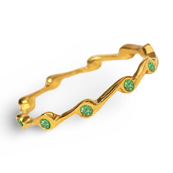 Anel Empilhador Peridot Birthstone por atacado de The Urban Charm