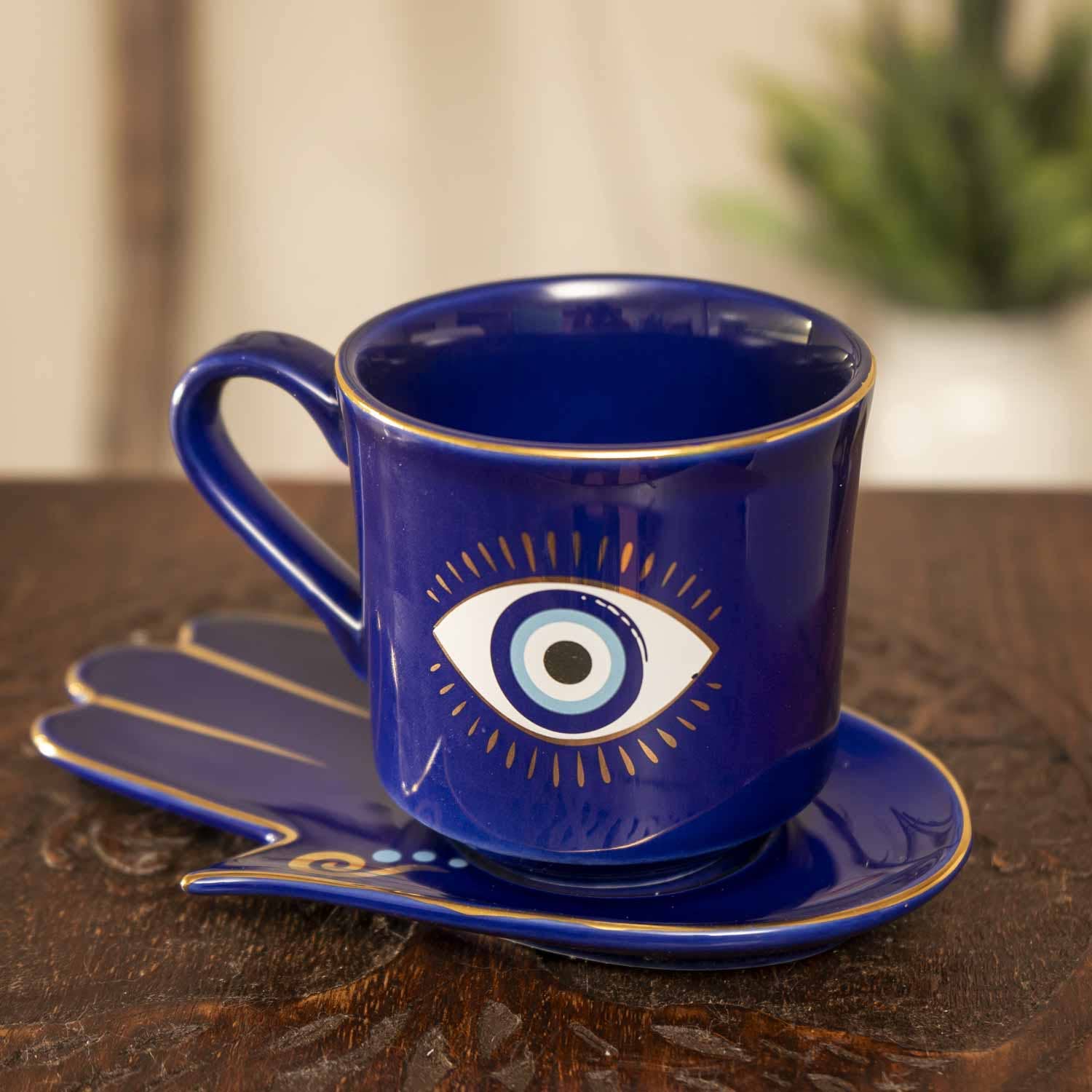 Pacific Trading - Wholesale Coffee/Tea Cup - All Seeing Eye Cup and Saucer Set Blue5