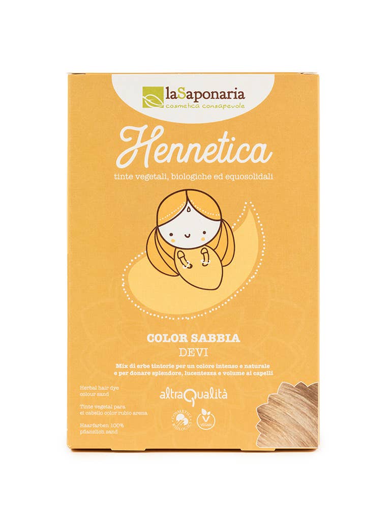 La Saponaria - Vendita all'ingrosso Tinte per capelli - Tinta Vegetale Color Sabbia - Devi (100 gr)