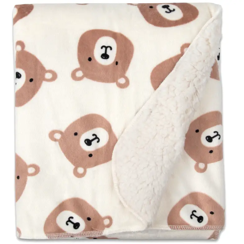 Happy PoP - Wholesale Baby Headwrap - Baby - Baby Plush & Sherpa Soft Blankets 35" x 30" - Single Prints3