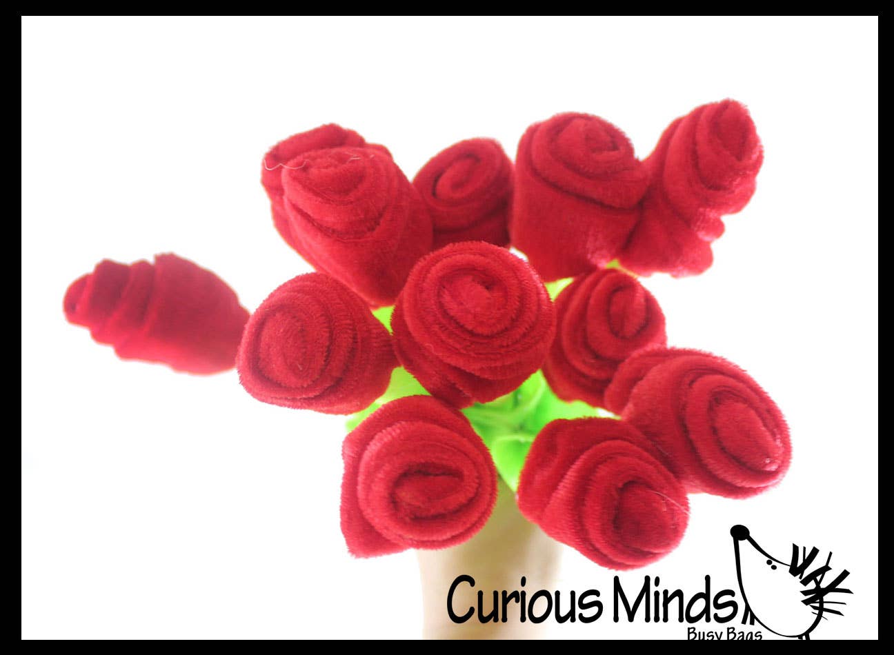 Curious Minds Toys - Wholesale Stuffed/Plush Toy - Kids & Baby - 1 Plush Rose Toy - Plush Wire Flower Rose Novelty Toy Favors6