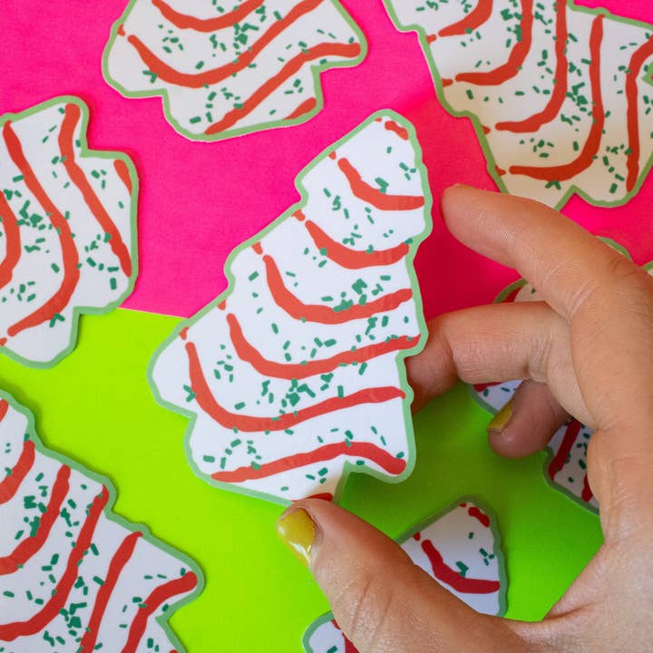 Doctor Scribble - Wholesale Sticker - Christmas Tree Cake Vinyl Sticker3