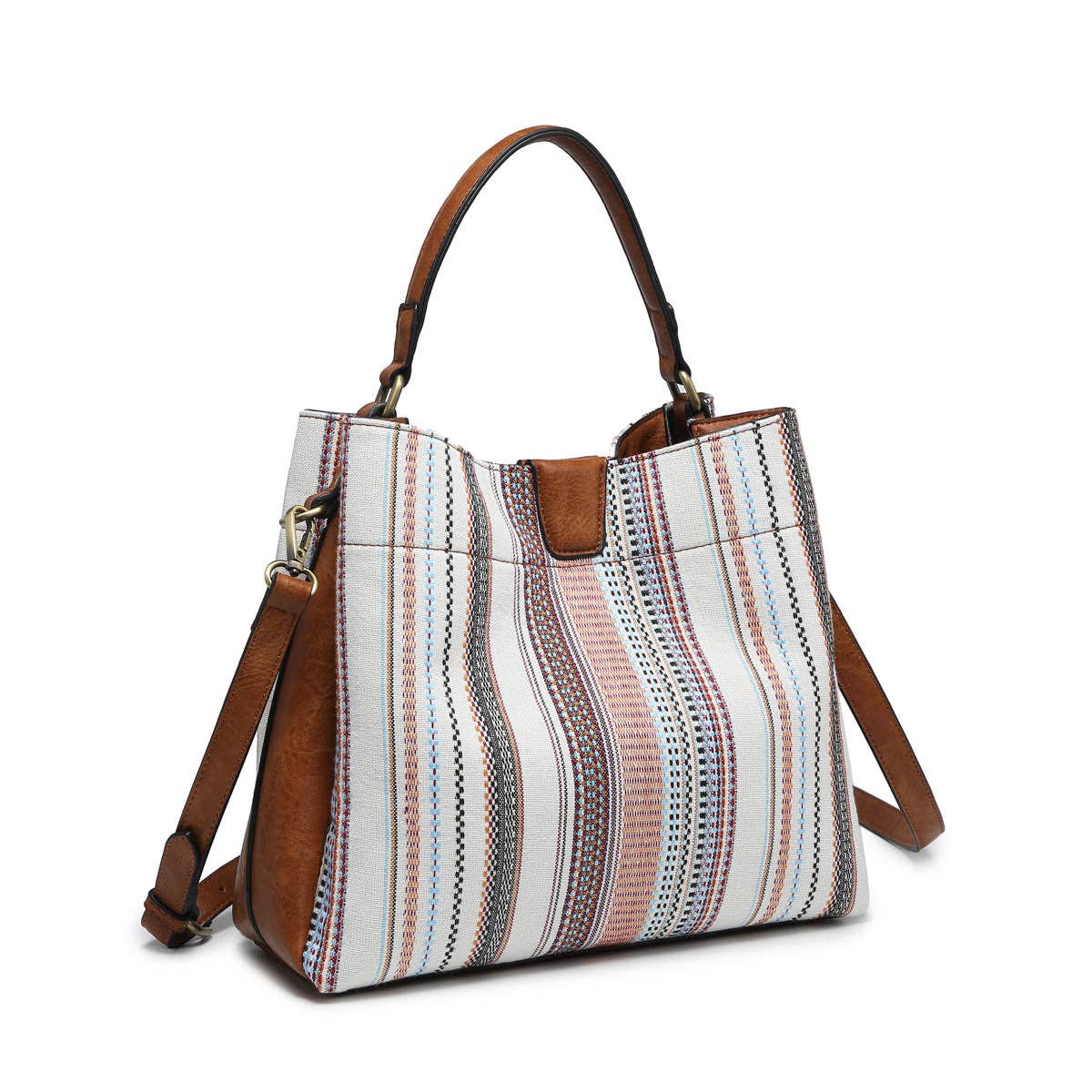 MiMi Wholesale - Wholesale Satchel - Women's - Vegan Leather Satchel With 3-Compartments11