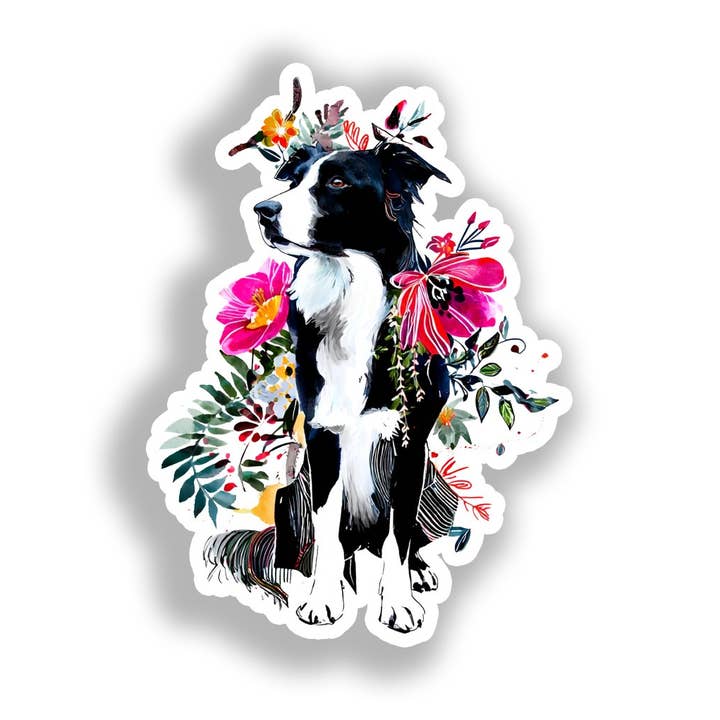 Border Collie Hond Sticker # A019016 voor wholesale door Yoonek Graphics