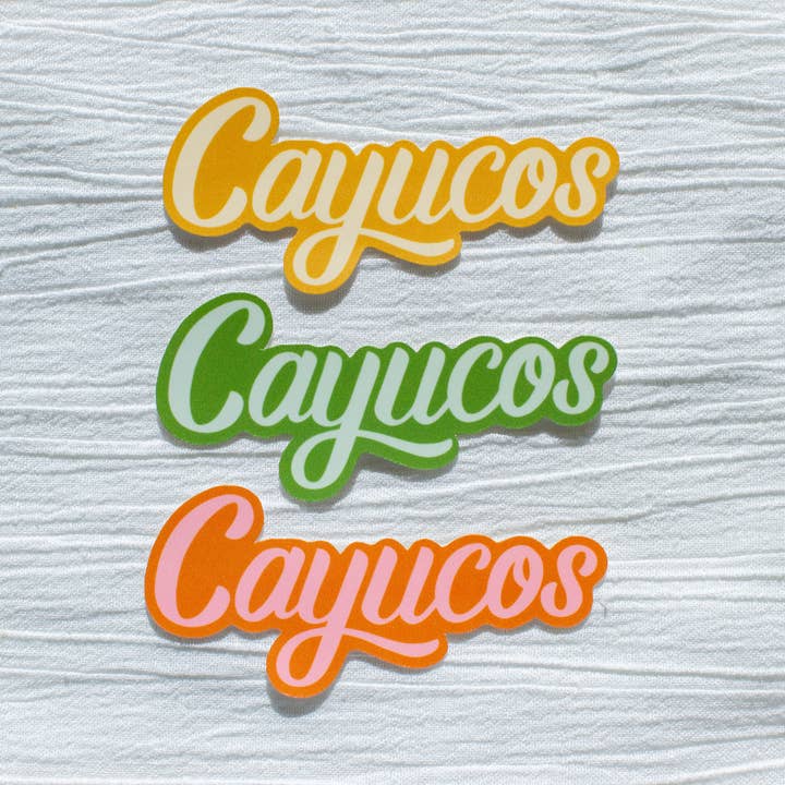 Autocollant découpé à la main Cayucos résistant aux intempéries pour la vente par Beka Gene Studio