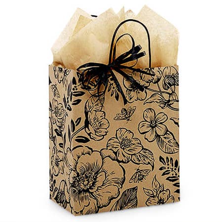 Nashville Wraps - Wholesale Gift Bag - Timeless Floral Kraft Paper Retail Gift Bags1