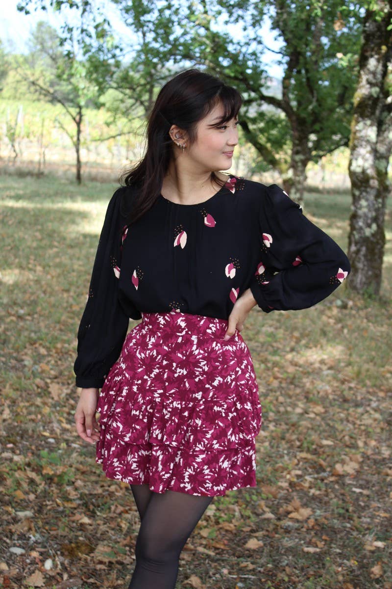 Eglantine et Zoé - Wholesale Fabric - Fago Black Liquorice Viscose Twill Fabric8