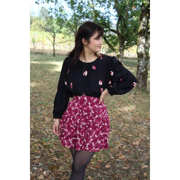 Eglantine et Zoé - Wholesale Fabric - Fago Black Liquorice Viscose Twill Fabric8