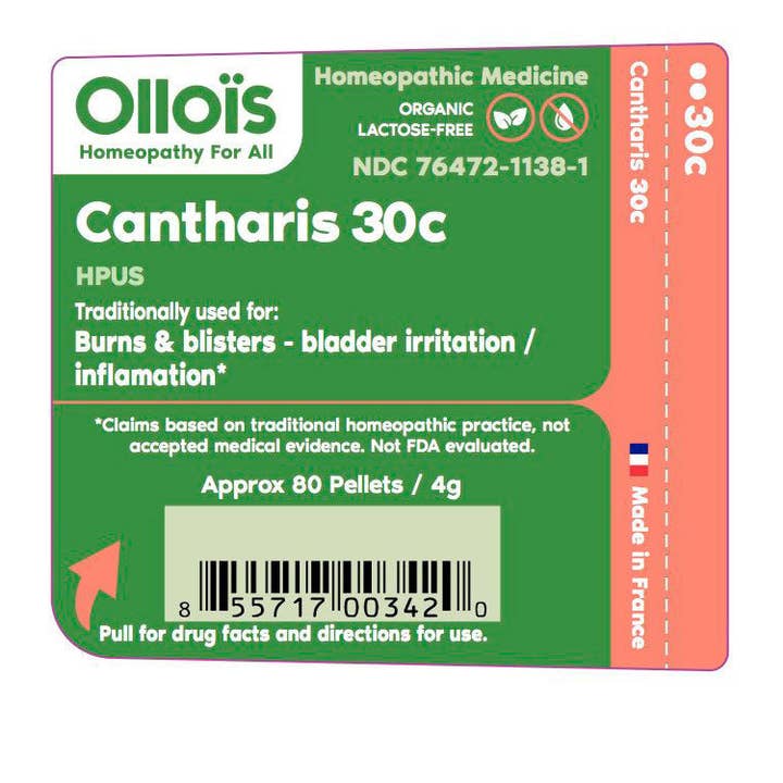 Ollois - Wholesale Oral Supplement/Vitamin - Olloïs Cantharis 30C Lactose Free Organic kosher, 80 Pellets1