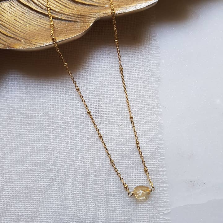 Necklace billie Citrine for wholesale by GINANDGER
