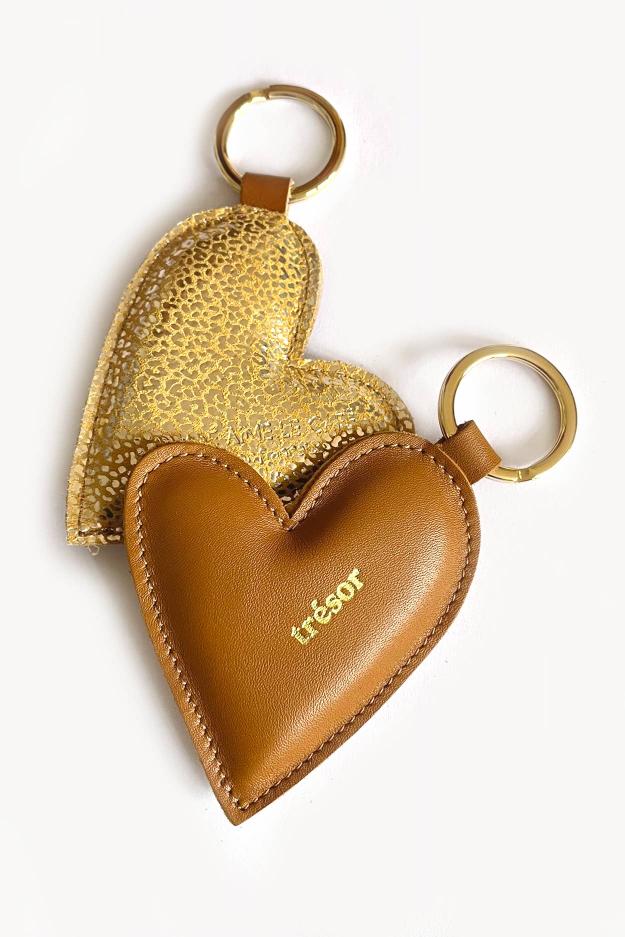 BARNABÉ AIME LE CAFÉ - Wholesale Keychain - Women's - 100% leather keychain - big heart6