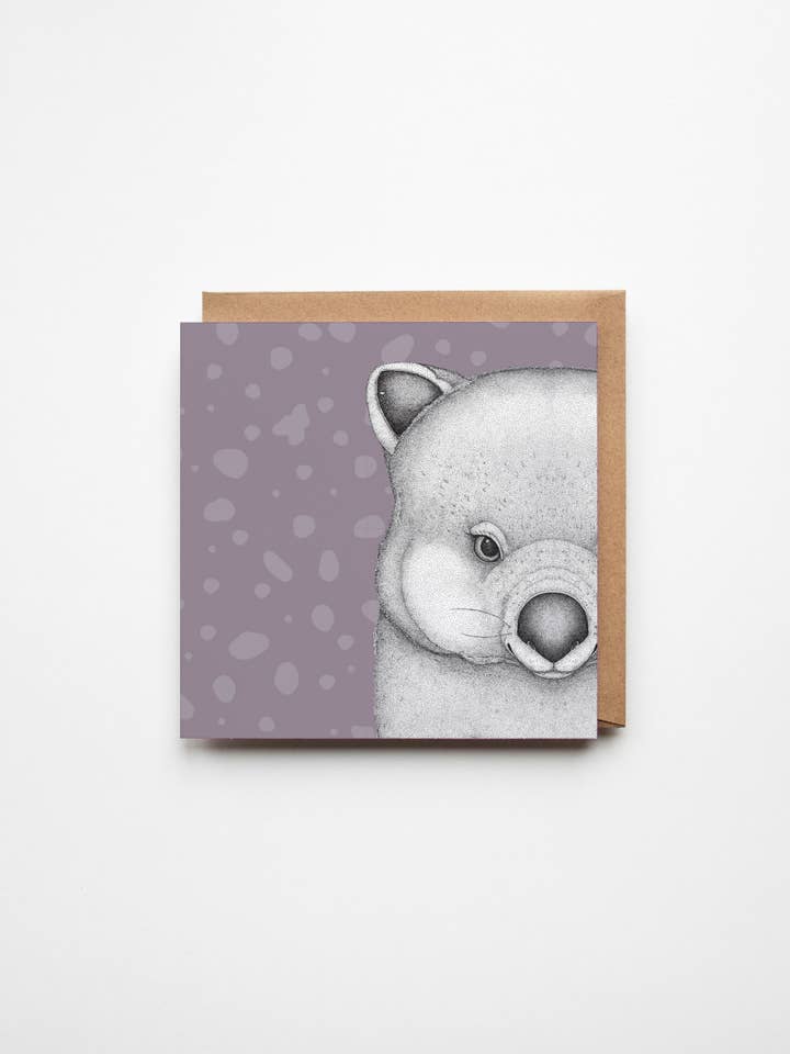 Walter the Wombat Cartão de Saudação por atacado de Dots by Donna