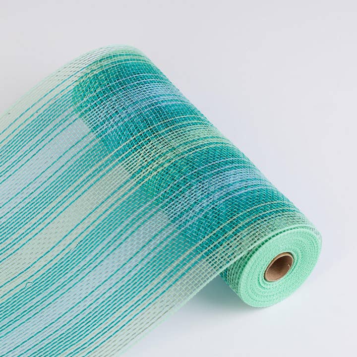 Factory Direct Craft - Wholesale Ribbon - Gift Wrapping - Striped Poly Deco Mesh Ribbon 10 yards - Select Color