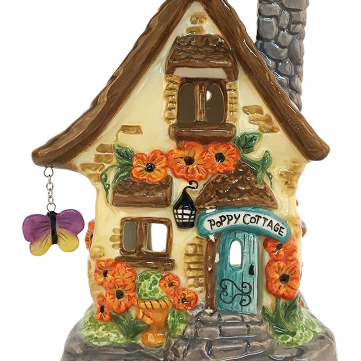 Blue Sky Clayworks - Wholesale Decorative tabletop object - POPPY COTTAGE CANDLE HOUSE0
