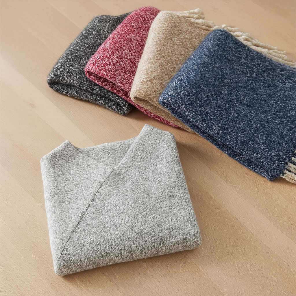 Fennco Styles - Wholesale Poncho - Women's - Grey Knit Tasseled Hooded Poncho  2