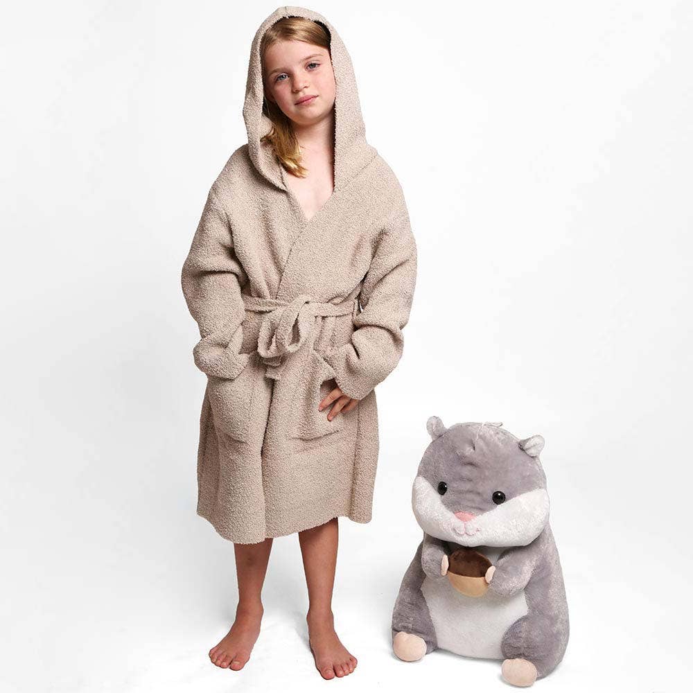 Sensibling Corp. - Wholesale Robe - Kids - Kids Solid Color Hooded Cozy Robe
3