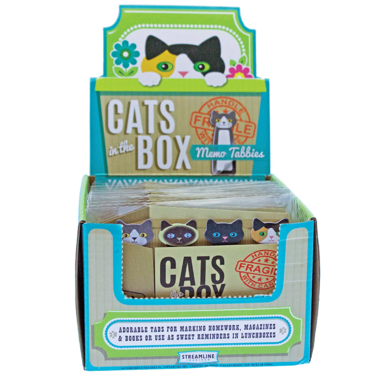 Streamline - Vente Autocollant - Notes adhésives Chats dans la boîte4