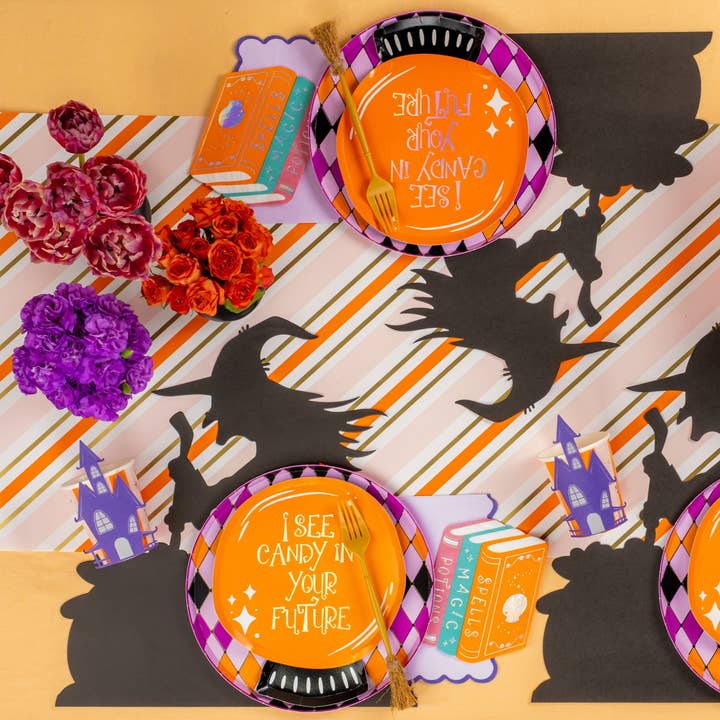 Gatherings by Curated Paperie - Wholesale Disposable plate - HAL25-DNP4-Halloween Diamond Dinner Plates4