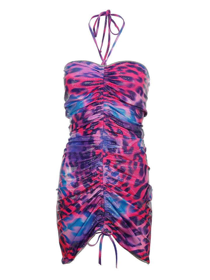 VICTORIA DRAPIERTES KLEID - LEOPARDENMUSTER für den Großhandel von The Gold Key