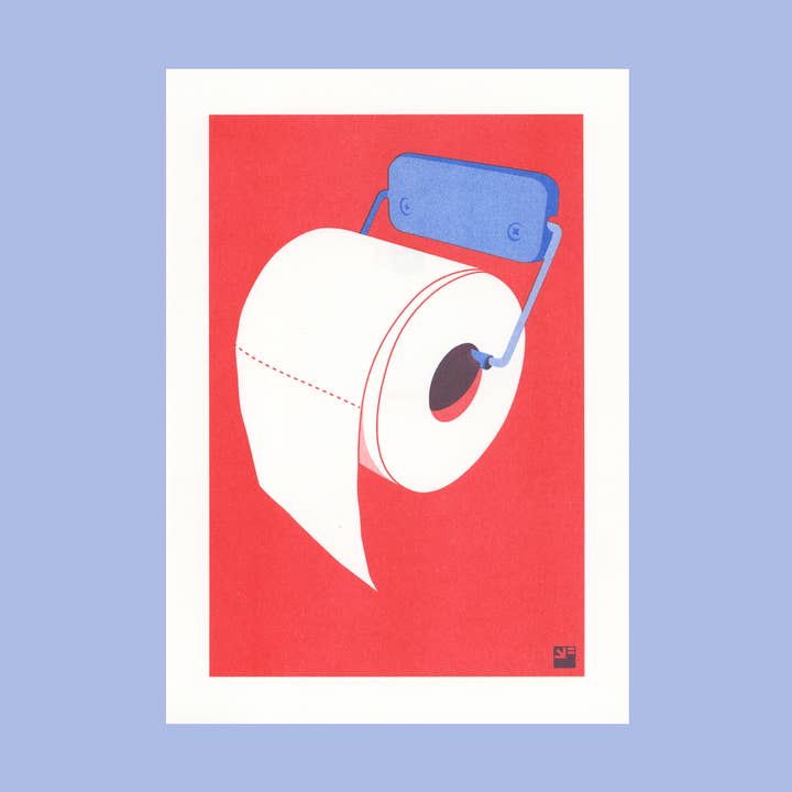 VrijFormaat - Wholesale Art Print - riso print - Toilet Roll - Extra Ordinary - A4