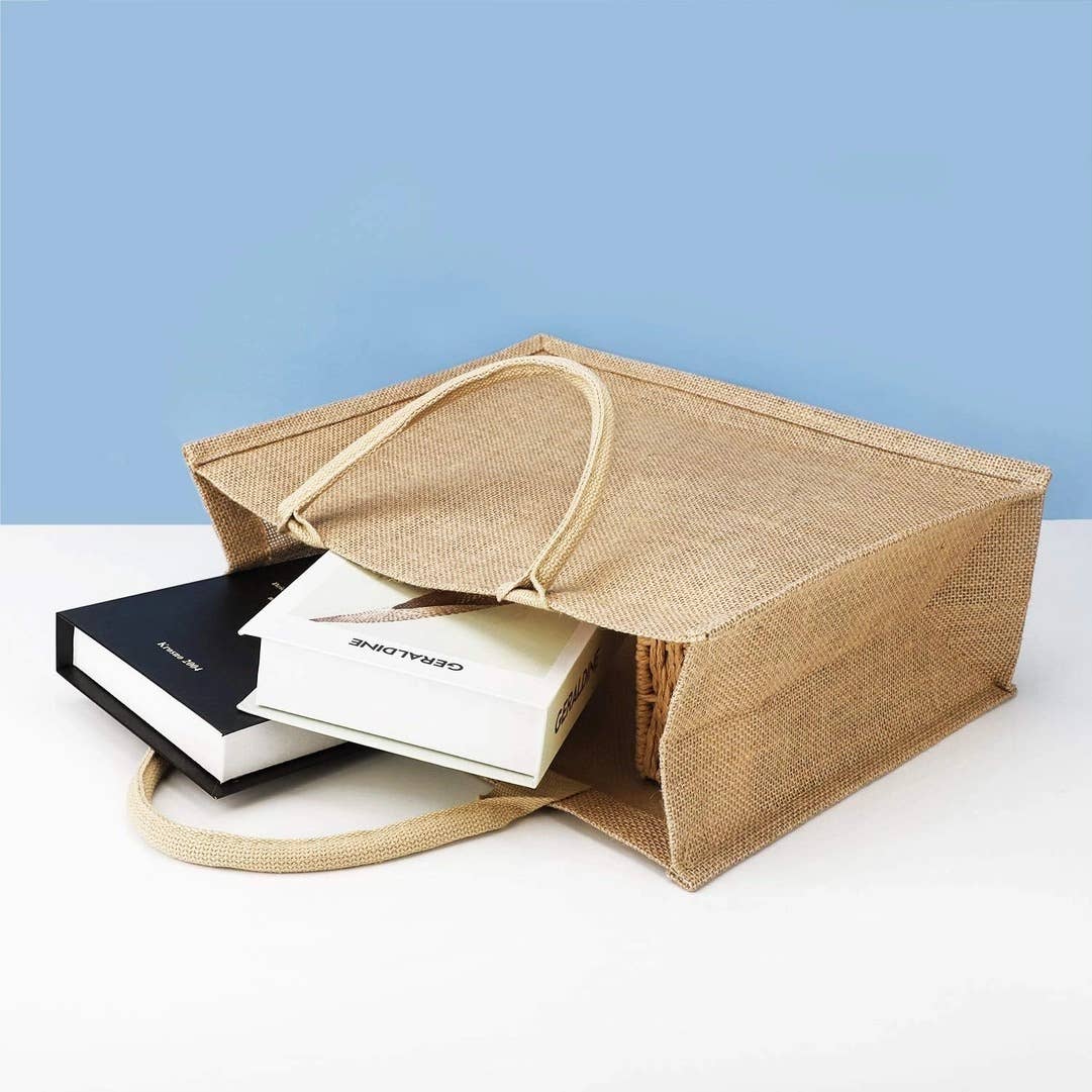 Alo Organic International – Großhandel Tragetasche – Unisex – Individuell gestaltete quadratische Jutetasche mit Ihrem Logo-Textdesign8