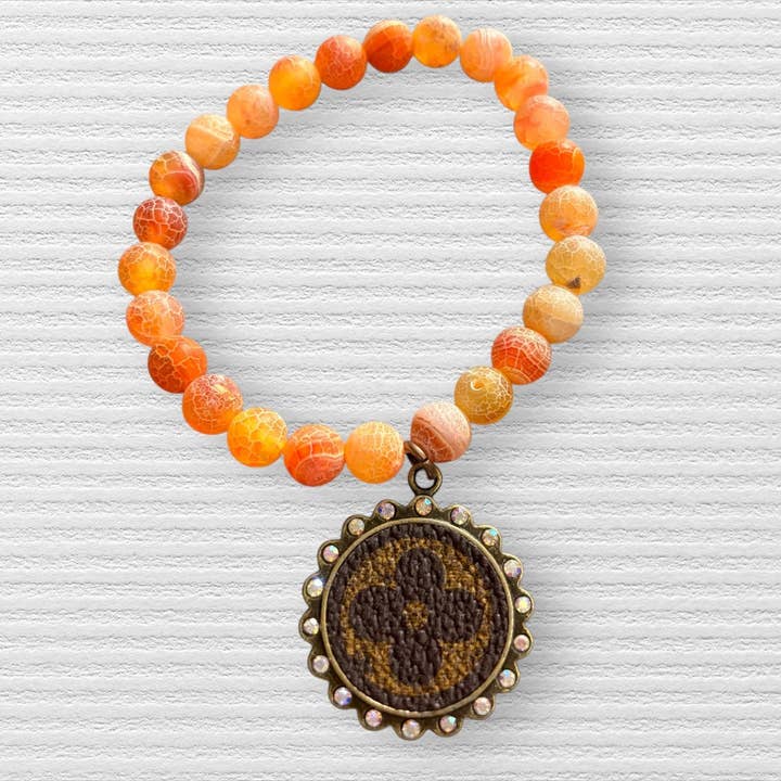 Orange Fire Agate 8mm for wholesale by Junk And The Gypsy