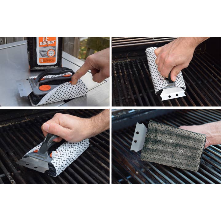 Proud Grill - Wholesale Grill Cleaning Brush - Q-Swiper BBQ Grill Cleaner Set2