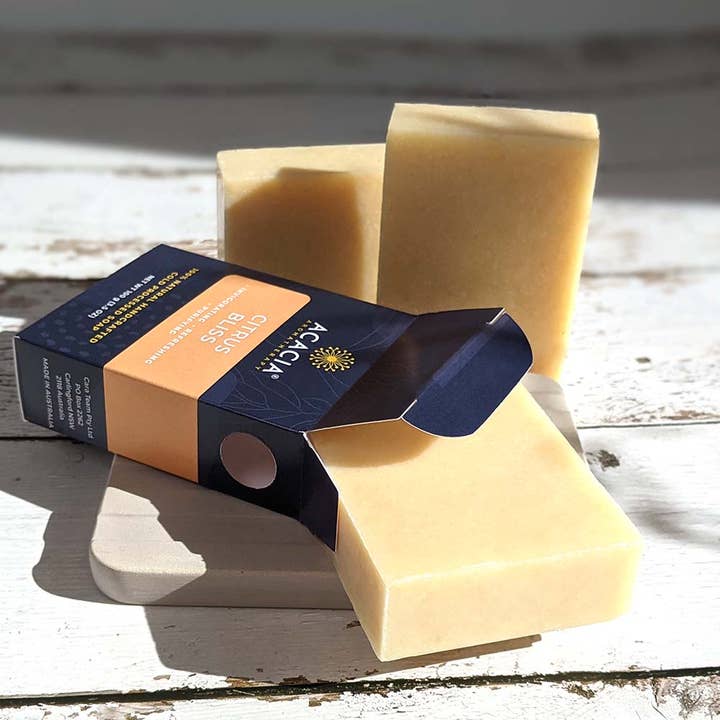 Citrus Bliss Natural Soap Bar 100g for wholesale by Acacia Aromatherapy