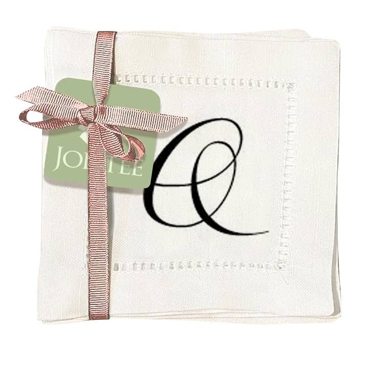 Jolitee - Wholesale Dinner & Cloth Napkin - Hemstitch Napkins - Monogram Script23