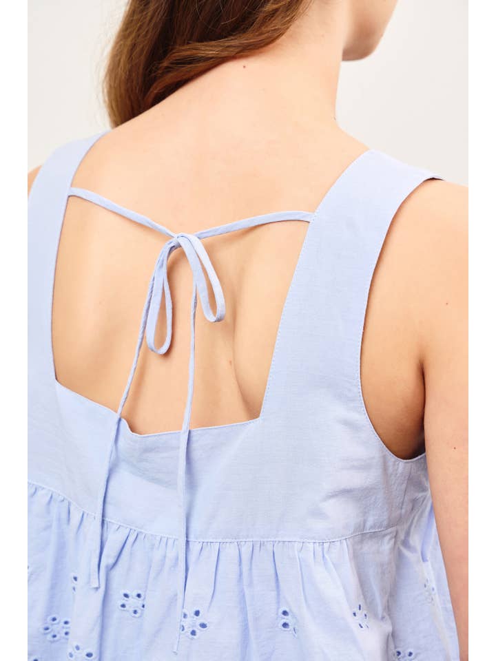Mustard Seed - Wholesale Blouse - Women's - TIE FRONT EYELET TOP