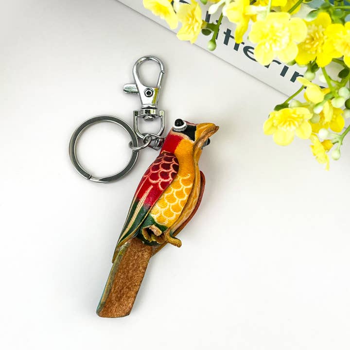 SoapElenGlen - Wholesale Keychain - Women's - Handmade Parrot Keychain, Bird Bag Pendant4