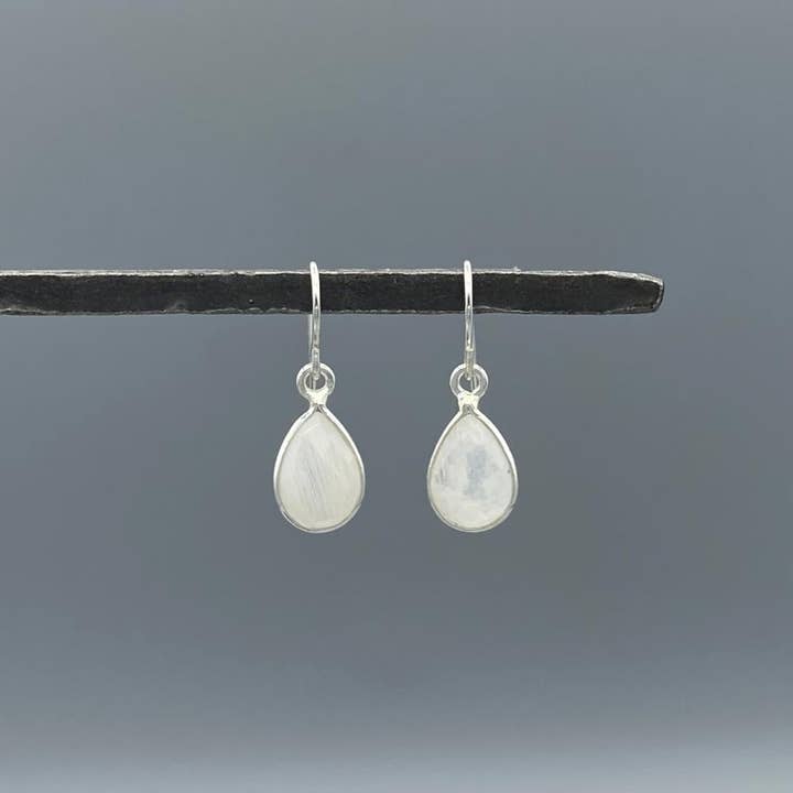 Silver Stone Teardrop Earrings for wholesale by Something Silver