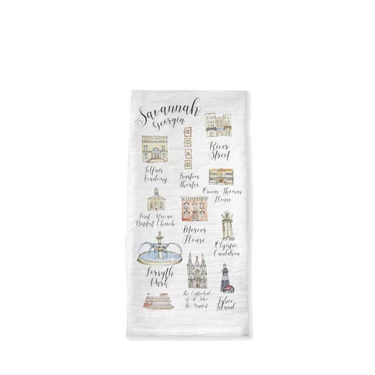Dodeline Design - Wholesale Tea Towel - Savannah Tea Towel