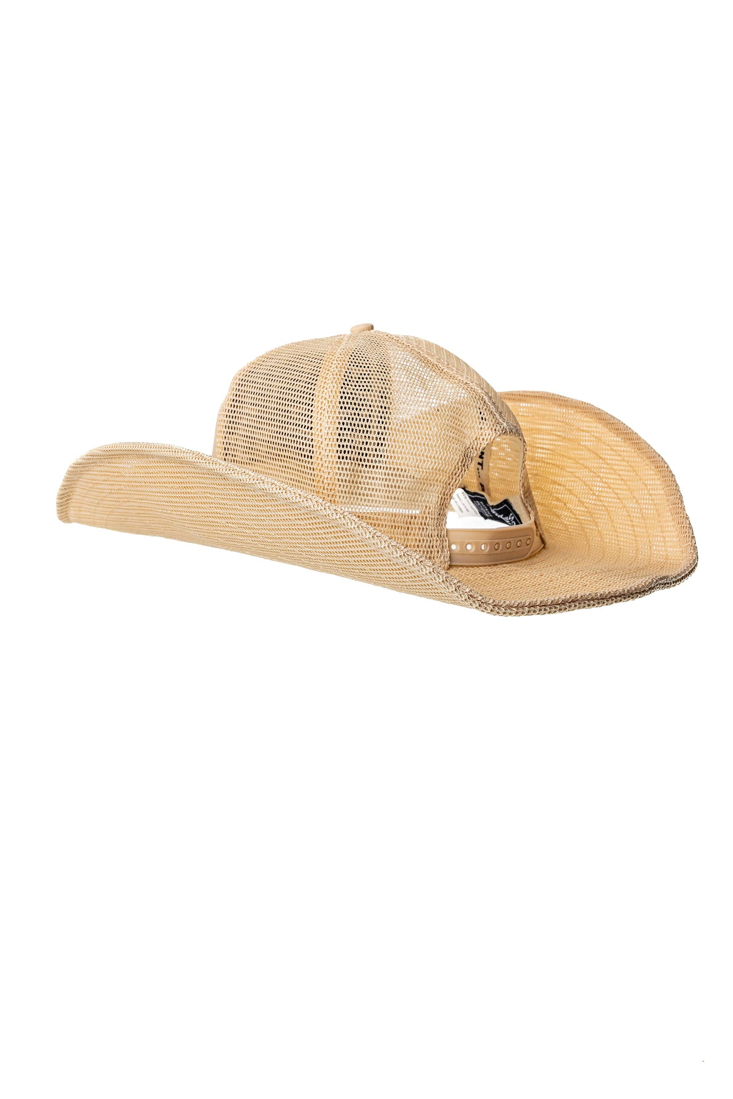 Cowboy Snapback - Wholesale Cowboy Hat - Unisex - TAN COWBOY SNAPBACK: 5 PANEL - BLANK2