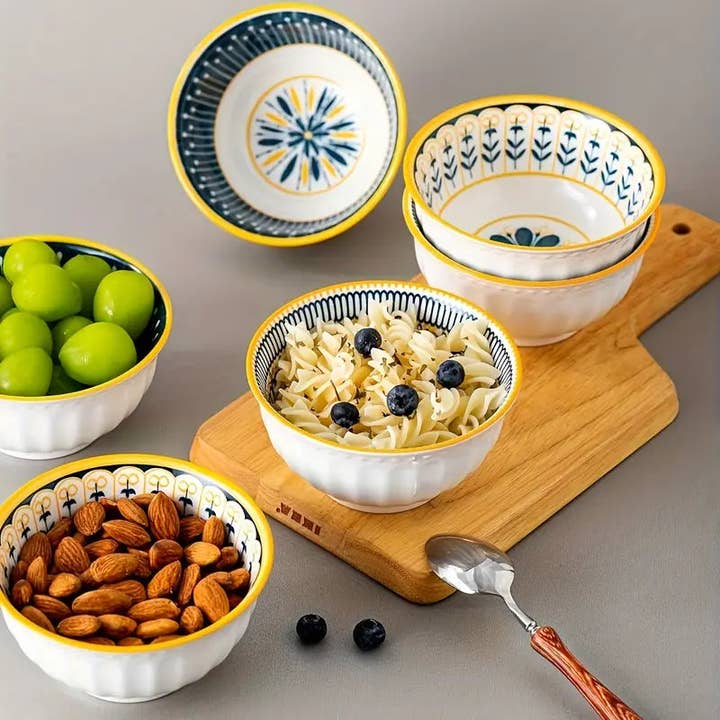 Huis Van Merken - Wholesale Bowl - 6-Piece Ceramic Bowl Set - 4/5 Inch, 10oz - Ramen, Salad, Rice Bowls2