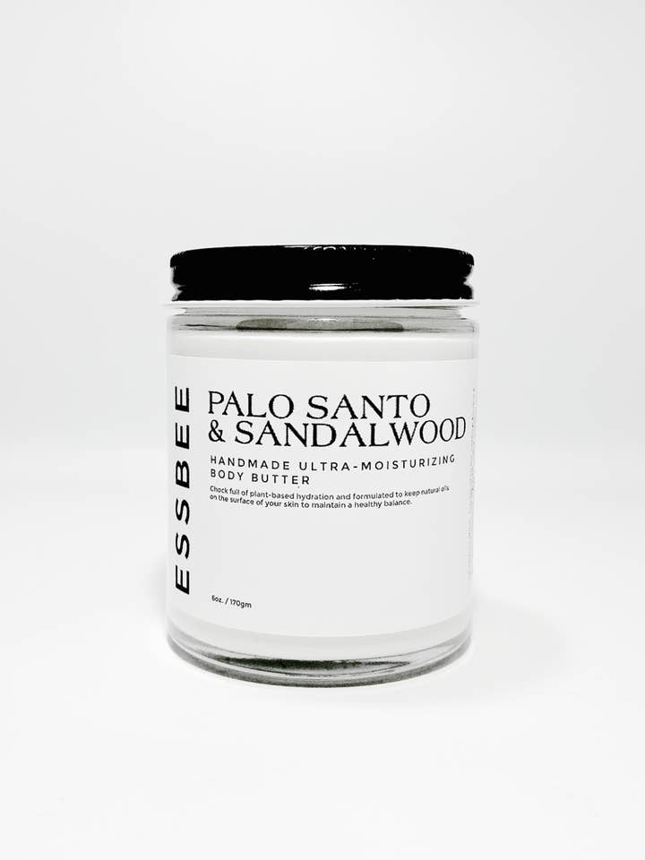 Palo Santo & Sandalwood Ultra Moisturizing Body Butter for wholesale by Essbee Bath and Body