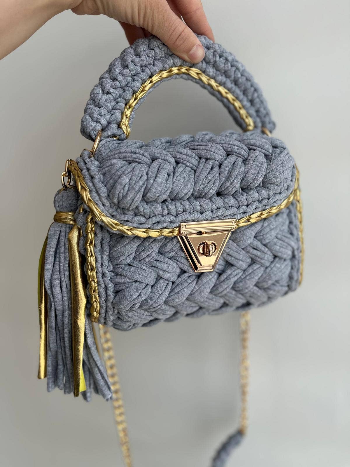 CHQEL - Vente Pochette – femme - Pochette de soirée CHQEL pour femmes, sac à main au crochet 5