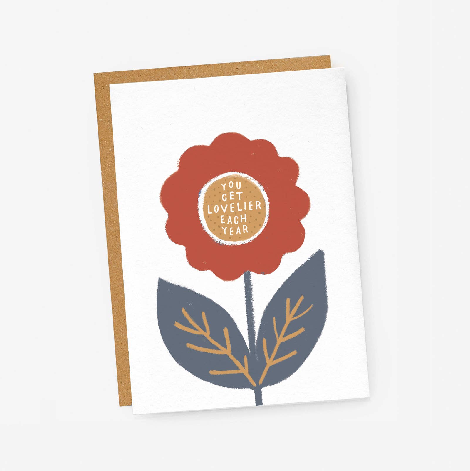 Jade Fisher - Vente Cartes d'amitié - Carte florale illustrée « You Get Lovelier Each Year »