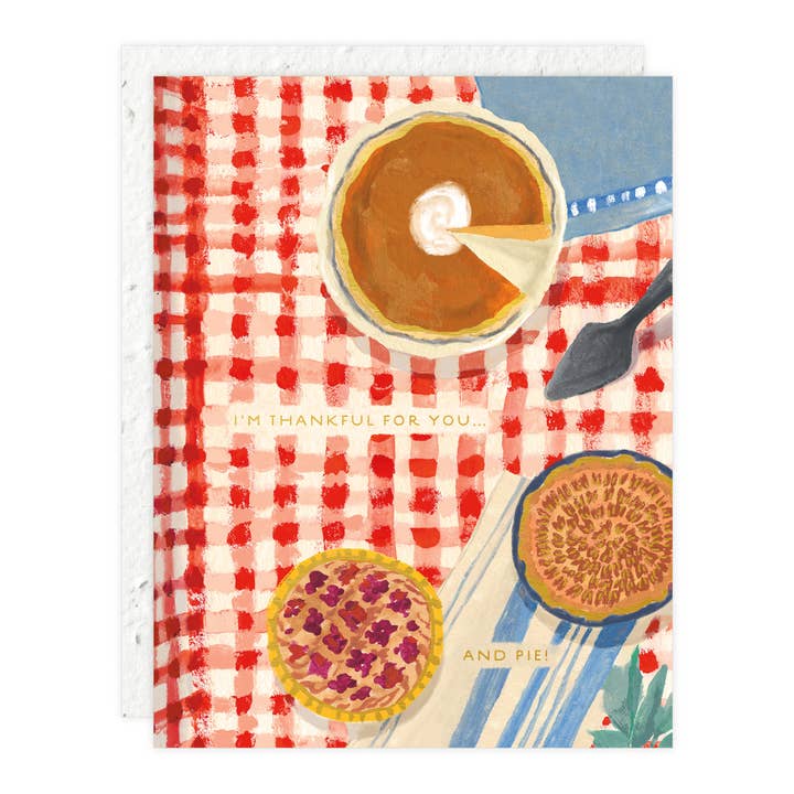 You + Pie - Thanksgiving Card for wholesale by Seedlings