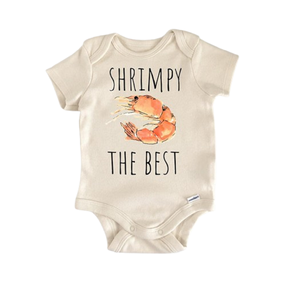 North Fork Forager LLC - Wholesale Bodysuit (Non-Footed) - Baby - Shrimp Seafood Fish Foodie - Baby Boy Girl Clothes Infant Bodysuit Funny  Cute Newborn0
