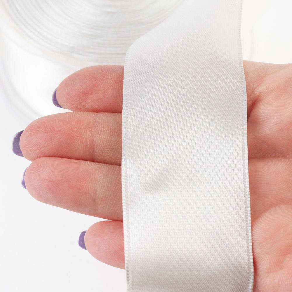 Factory Direct Craft - Wholesale Ribbon - Gift Wrapping - 1-1/2" Wide Off White Satin Ribbon - 20 yard spool1